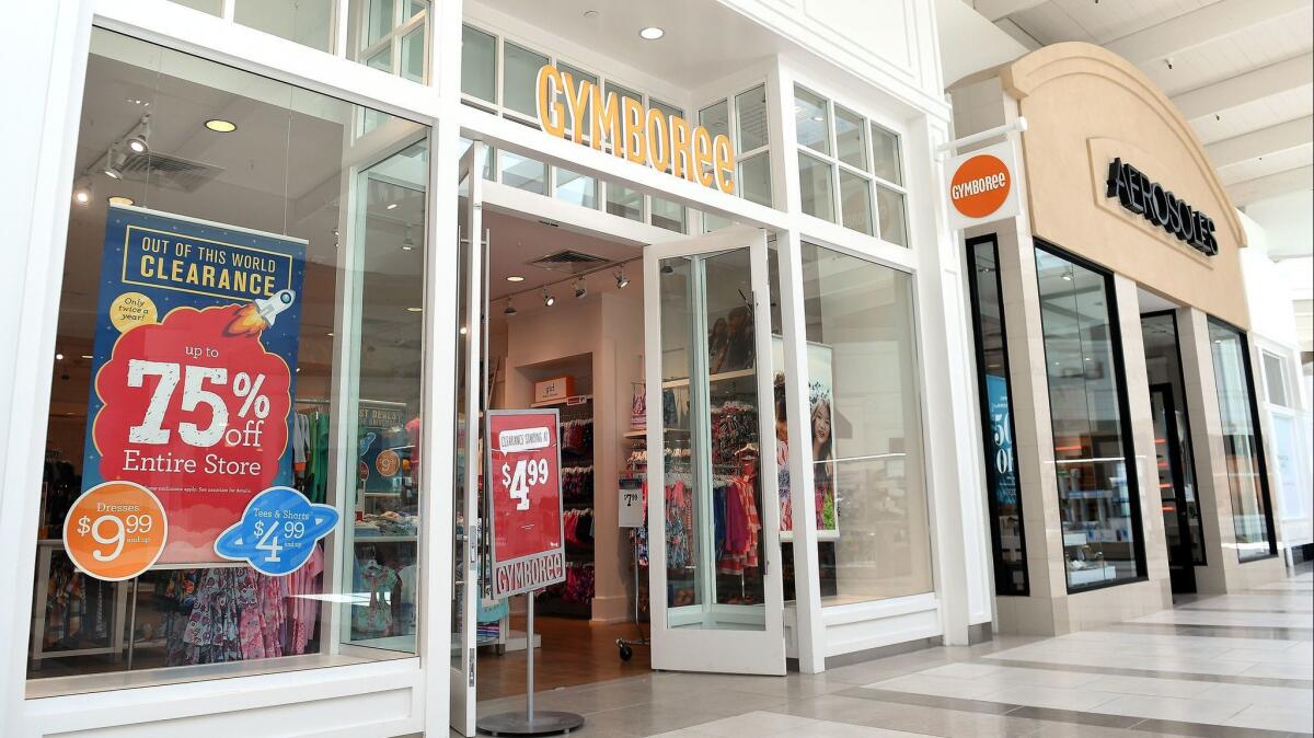 Gymboree, Crazy 8 chains to shut down after retailer files for bankruptcy a  second time - Los Angeles Times