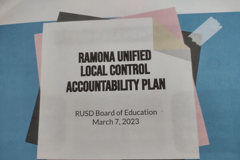 Ramona Unified trustees heard a report of the Local Control Accountability Plan (LCAP) survey results March 7.
