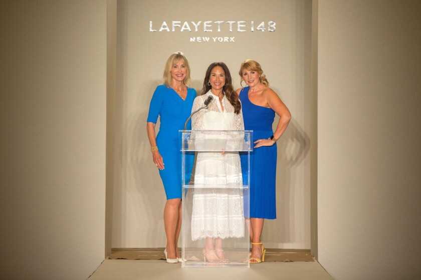 Childhelp Fashion Luncheon co-chair Patti Edwards, Patricia Ford, Gina Van Ocker.