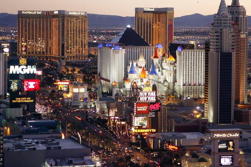 View of casinos on the Las Vegas Strip, where resort fees increased 7.5% from 2018 to 2019.