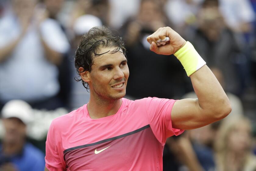 Rafael Nadal celebrates after winning the Argentina Open for his first tournament victory in nearly nine months.