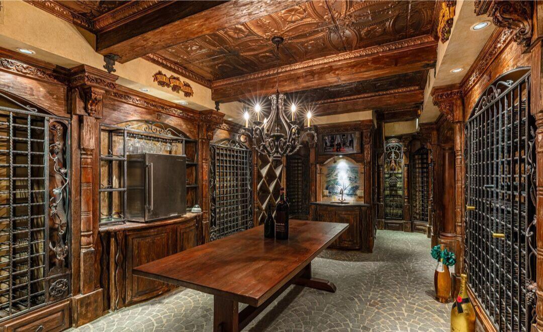 The wine cellar.