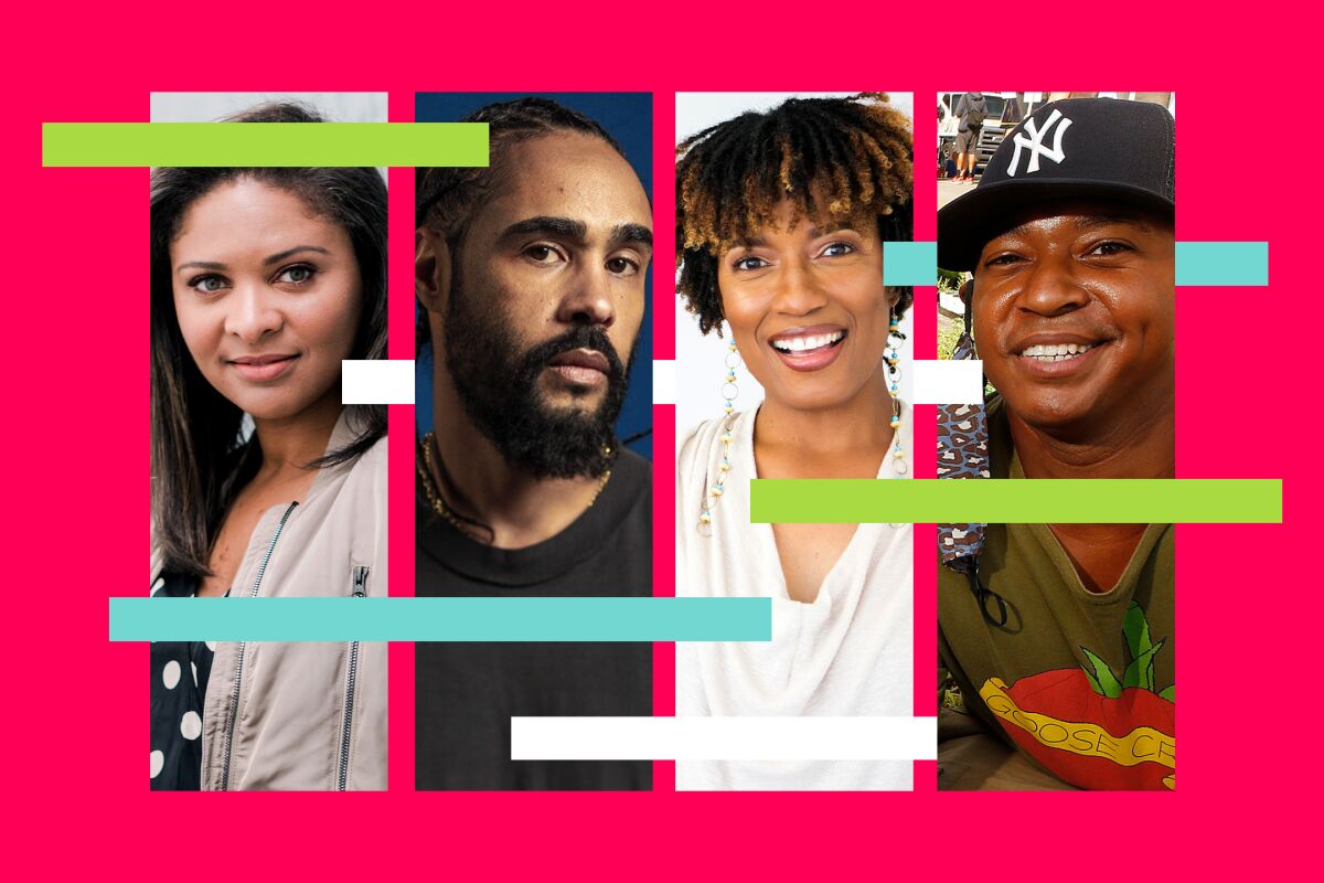 Liz Polk, left, Jerry Lorenzo, Keya Nkonoki and Logan Williams are owners in fitness, fashion, yoga and nursery businesses.