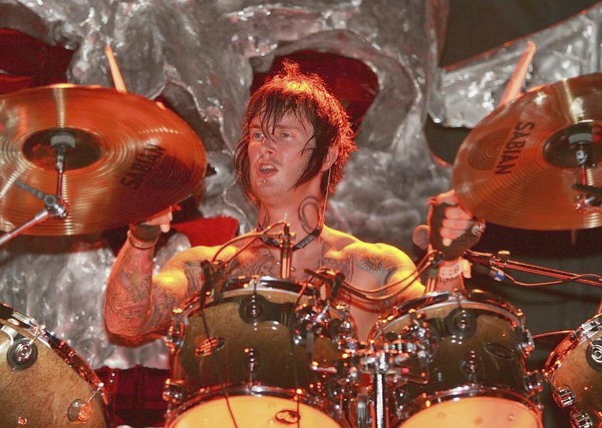 James Sullivan, seen playing at the Extreme Thing Festival in Las Vegas in 2006, "was not only one of the world's best drummers, but more importantly he was our best friend and brother," his four bandmates said in a statement.
