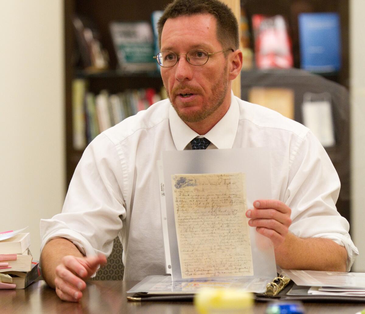 The 90,000-plus wartime letters collected by Andrew Carroll as part of his Legacy Project will be kept and displayed at Chapman University under a donation to the university from Carroll.