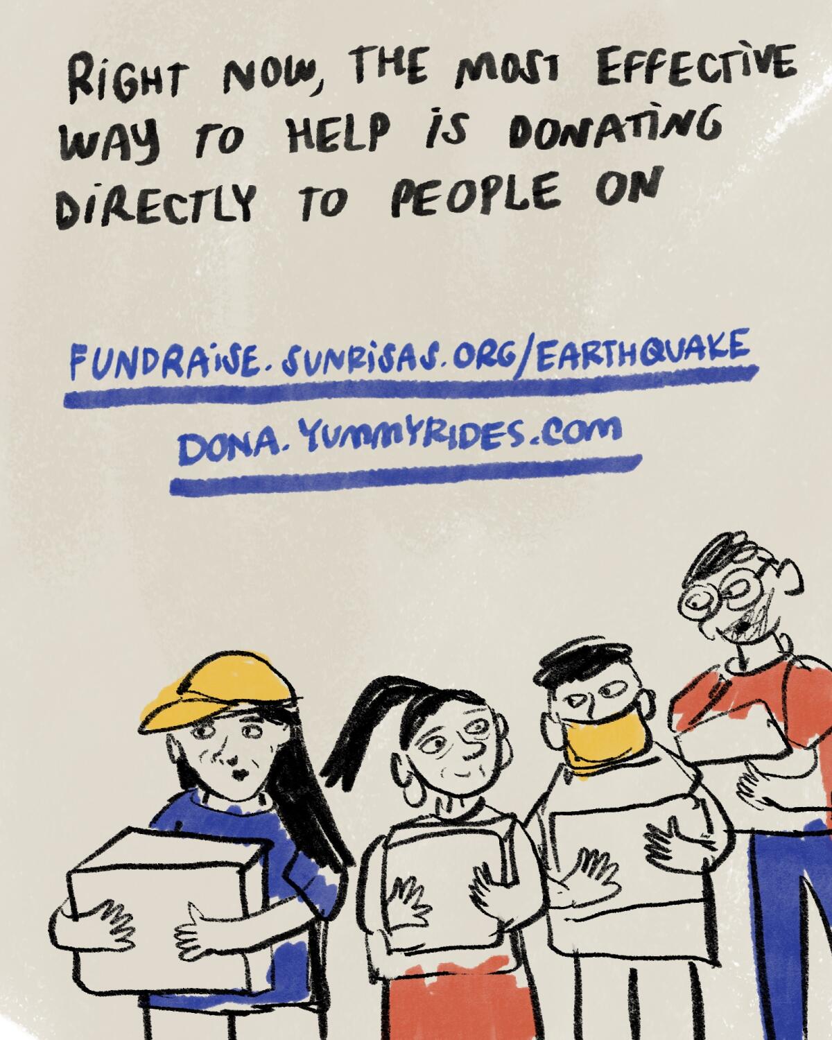 Désormais, le moyen le plus efficace d'aider est de faire un don directement aux personnes sur fundraise.sunrisas.org.