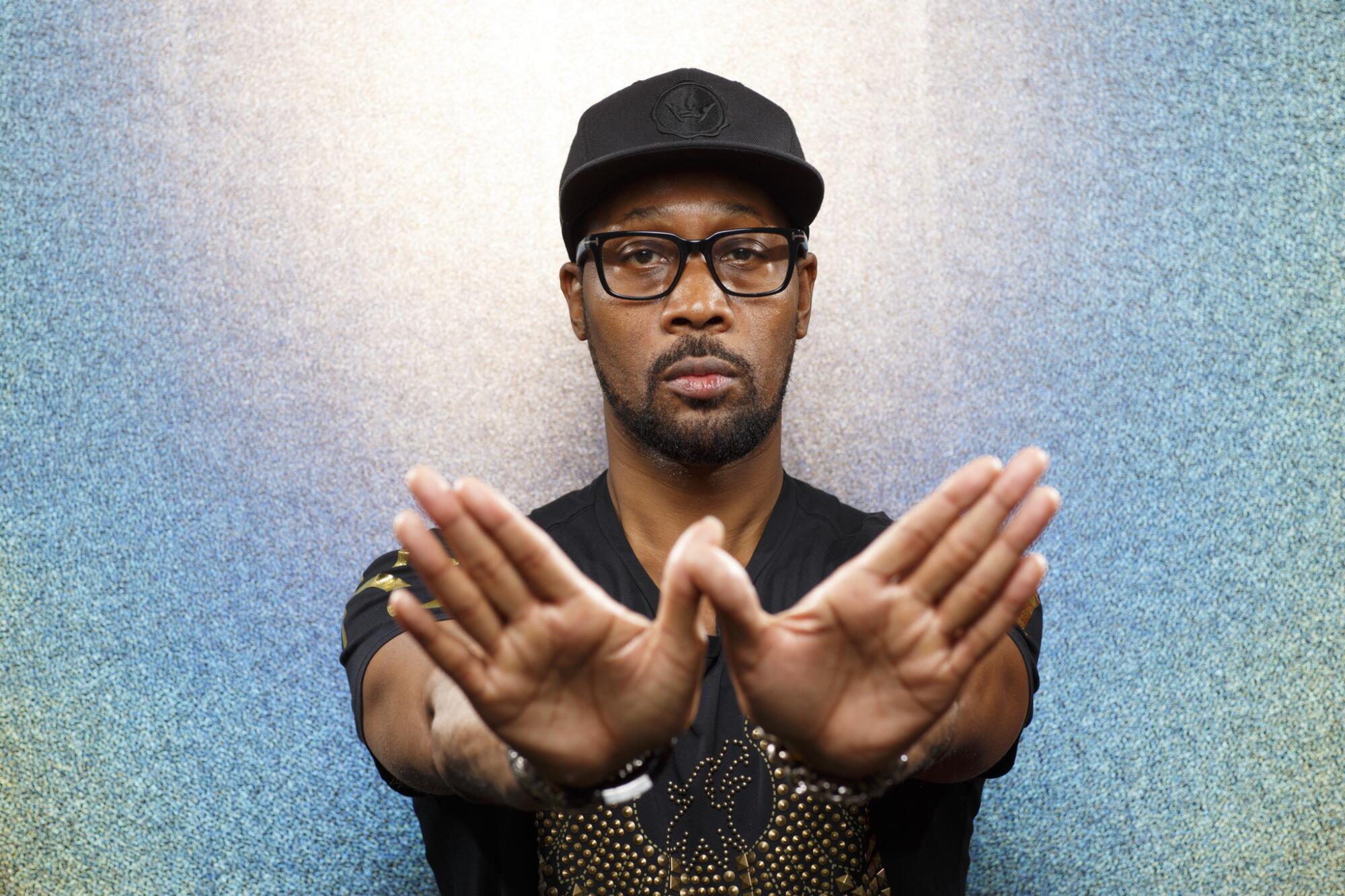 RZA from the film "Cut Throat City," photographed in the L.A. Times Photo and Video Studio at Comic-Con 2018.