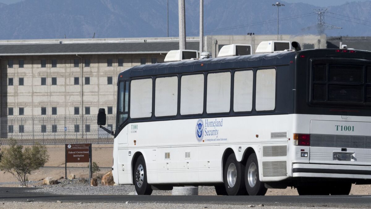 Of the 680 migrants detained in early August at the federal prison in Victorville, 380 were Indian nationals, according to the Federal Bureau of Prisons.