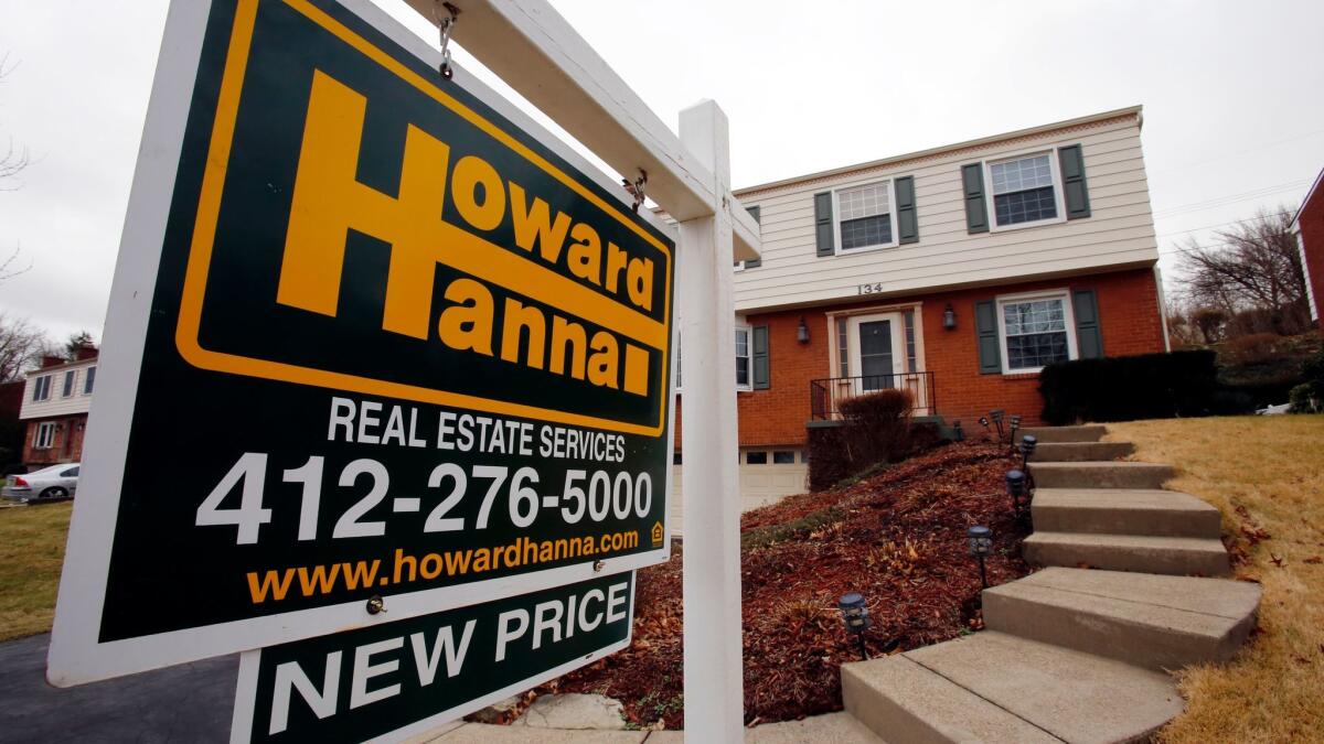 A home for sale in Mount Lebanon, Pa., in January. (Gene J. Puskar / AP)