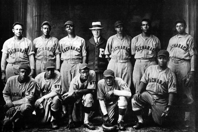 (standing top left). Halley Harding with the 1931 Bacharach Giants, a Negro league baseball team first based in Atlantic City, New Jersey. The team originally were the Duval Giants out of Jacksonville, Florida but relocated to Atlantic City in 1916.