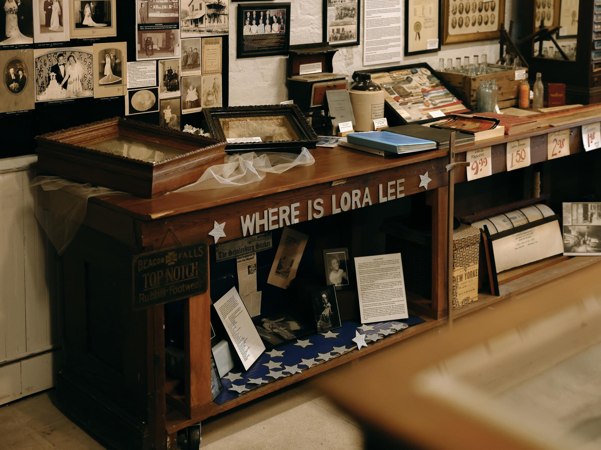 Memorabilia in a museum.