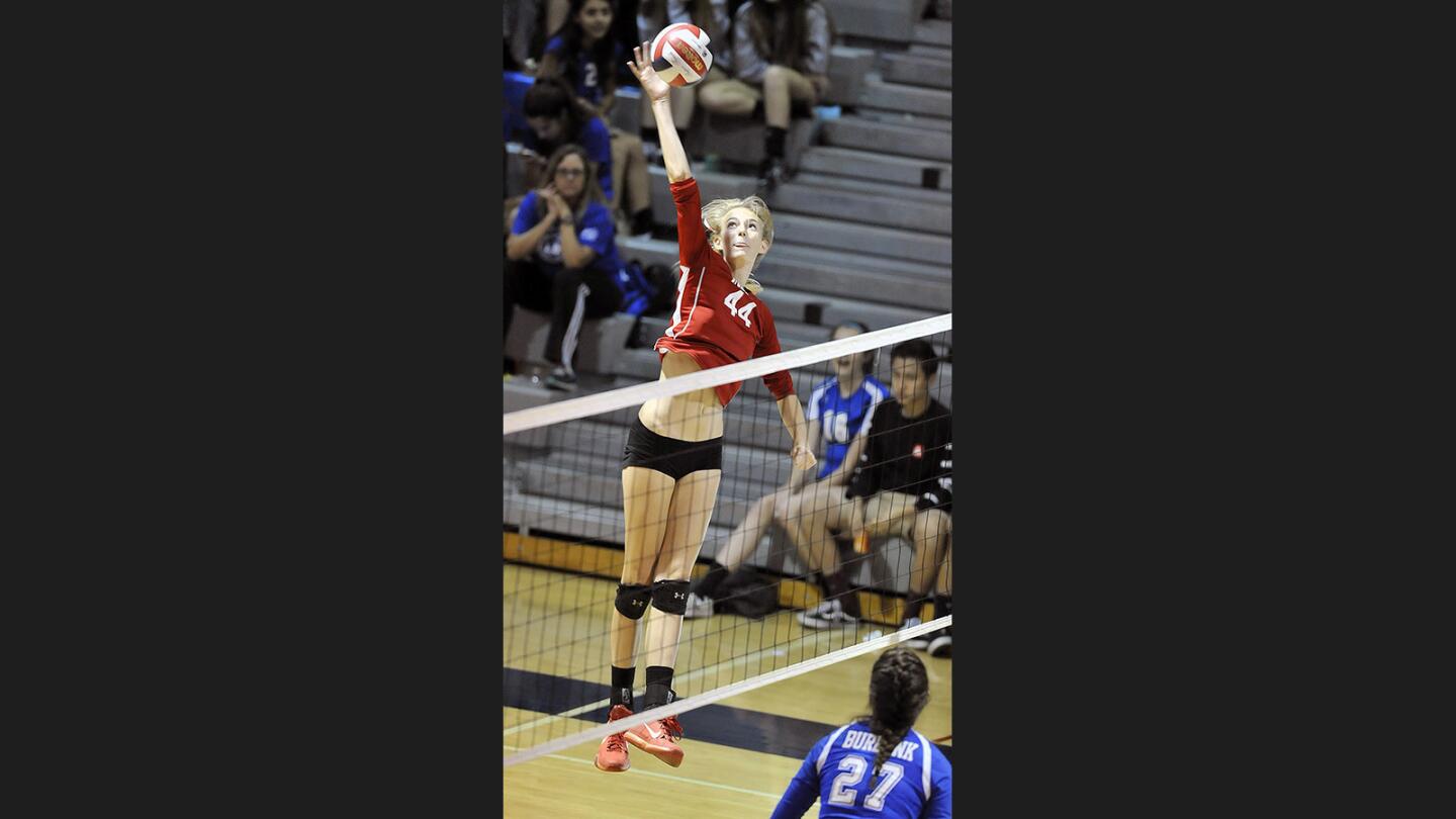 Photo Gallery: Rivals Burroughs vs. Burbank in Pacific League girls' volleyball