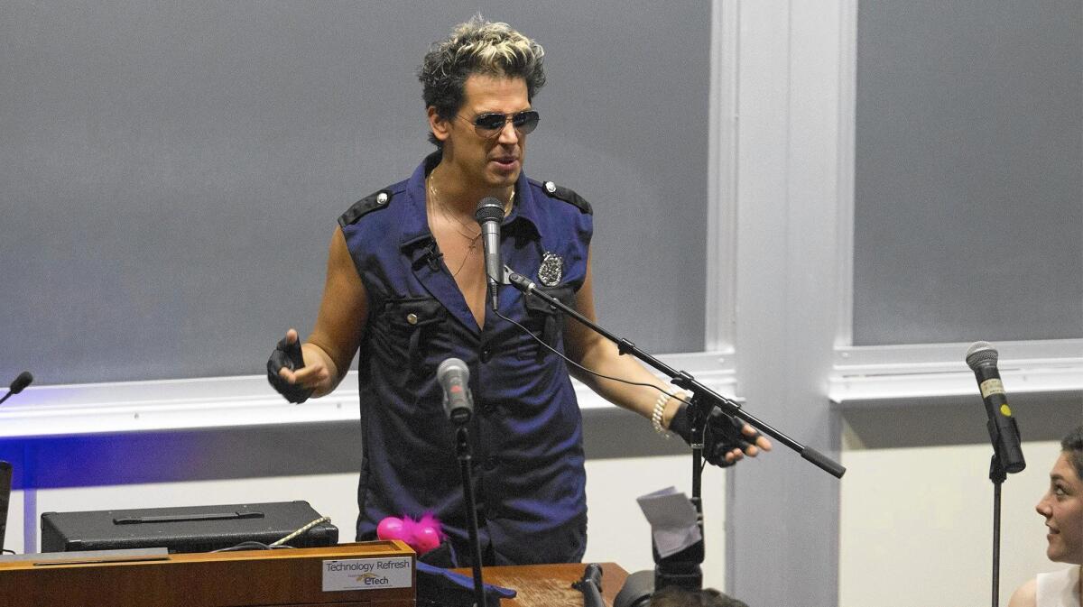 Milo Yiannopoulos, technology editor for conservative website Breitbart.com, speaks during a June 2 event presented by College Republicans at UCI.