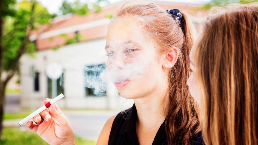 Teens using electronic-cigarette devices