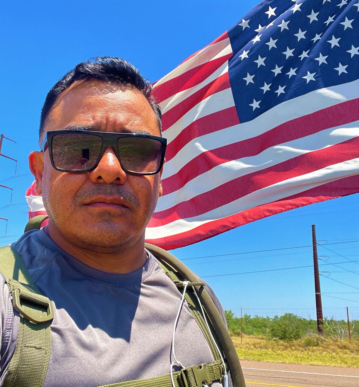 Marine Corps veteran Ramon Castro reached Zapata, Texas.