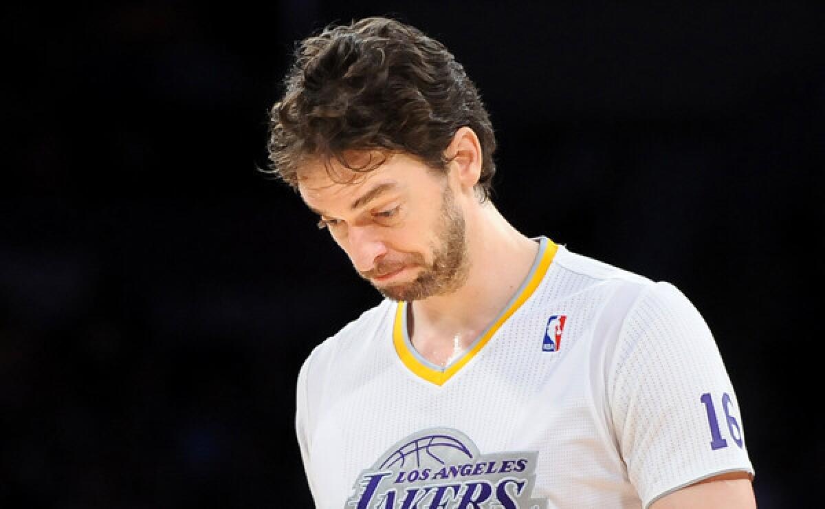 Before sitting out against Golden State because of an upper respiratory tract infection, Pau Gasol had been the only Lakers player to start in every game this season.