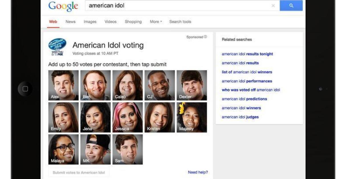 'American Idol' voting transformed via Google and Facebook Los