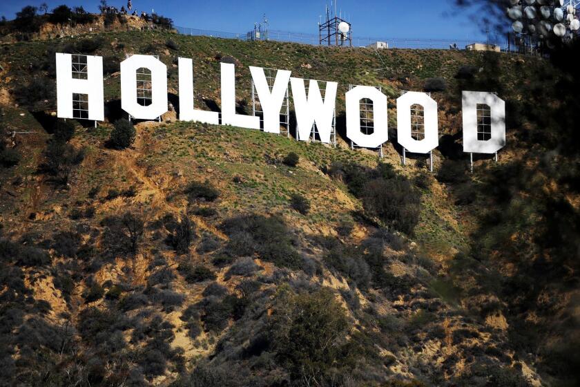 HOLLYWOOD, CA- January 1, 2017: The iconic Hollywood sign is back to its original condition after vandals changed the sign to read "Hollyweed" on Sunday, January 1, 2017. (Mariah Tauger / For The Times)