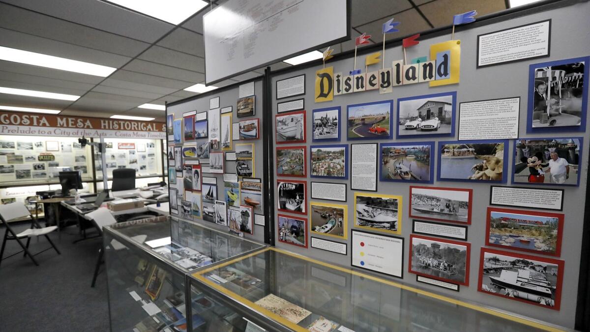 Boats for Disneyland’s 1955 opening were built in Costa Mesa, as shown in the Costa Mesa Historical Society’s new exhibit.