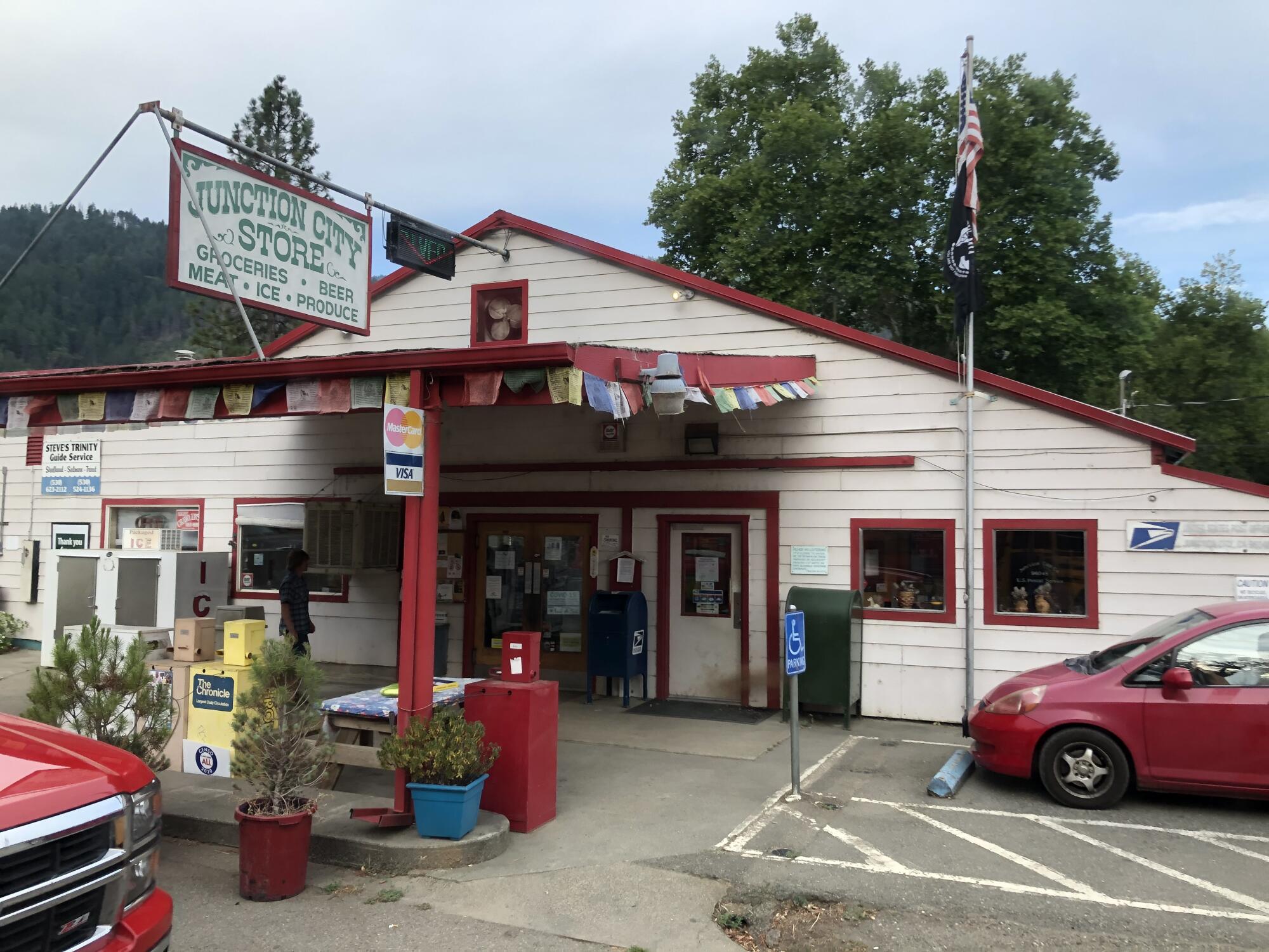 The post office in Junction City, Calif., in Trinity County, is inside a general store.