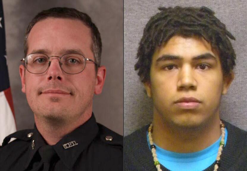Wisconsin Department of Corrections shows Officer Matt Kenny, left, and shooting victim Tony Robinson.