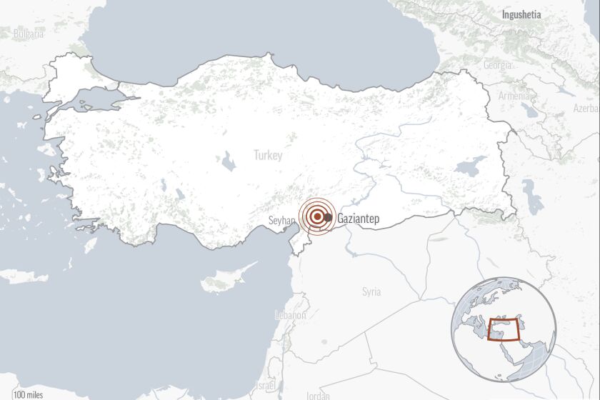 A 7.8 magnitude earthquake shook central Turkey early Monday and was followed by a strong aftershock (AP Graphics)