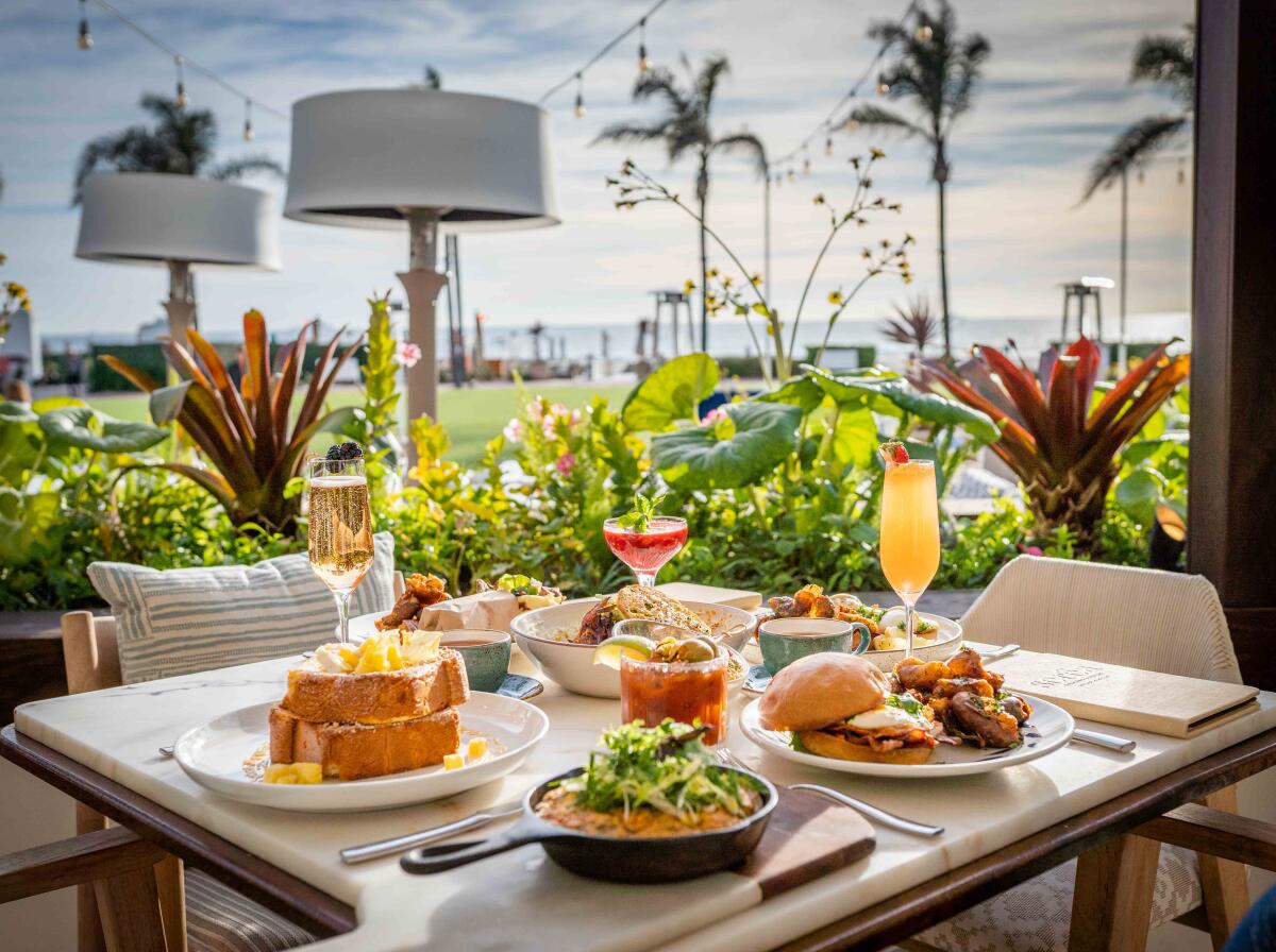 Serea Coastal Cuisine at the Hotel Del Coronado seaside brunch service.