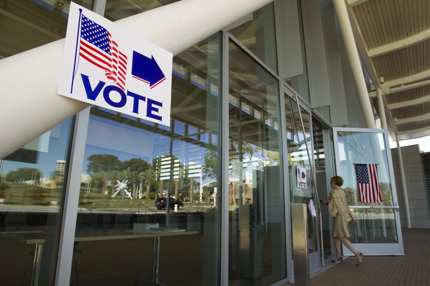 Newport Beach Civic Center polling station