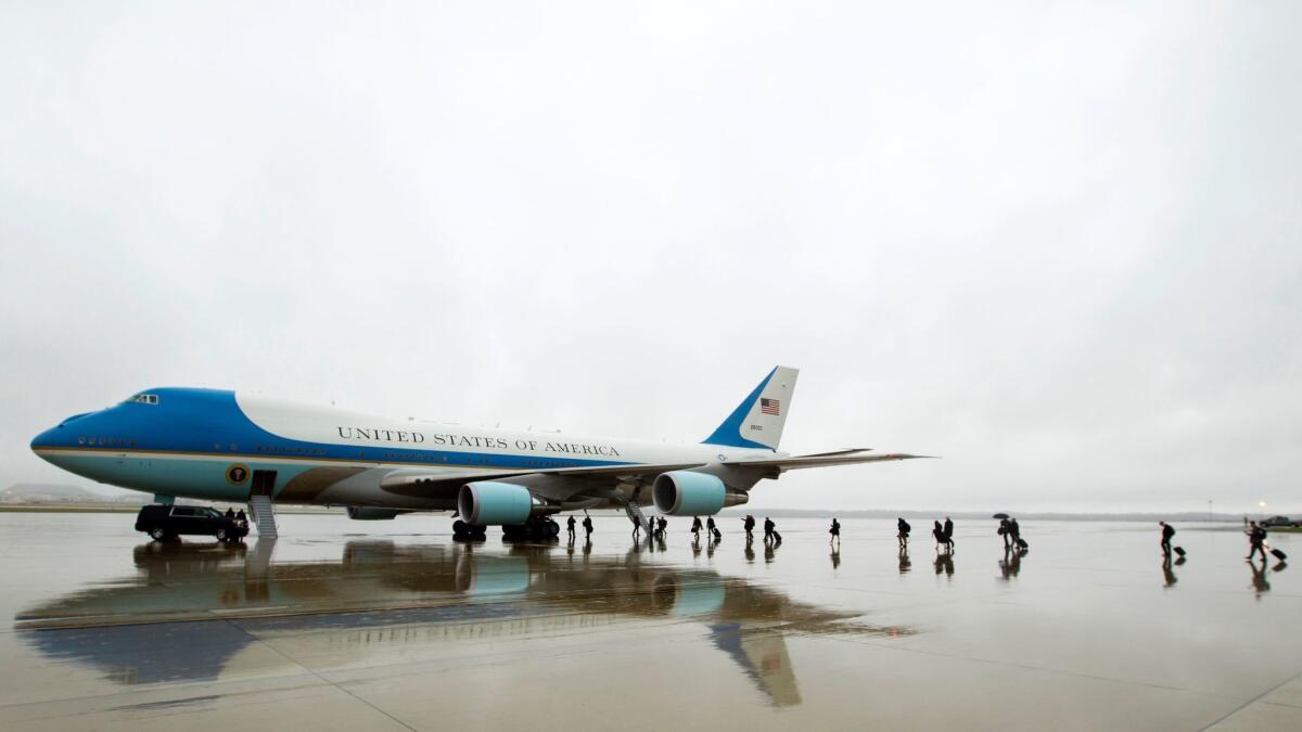 The current Air Force One aircraft were ordered by President Reagan and have been used since President George H.W. Bush’s administration in 1990.