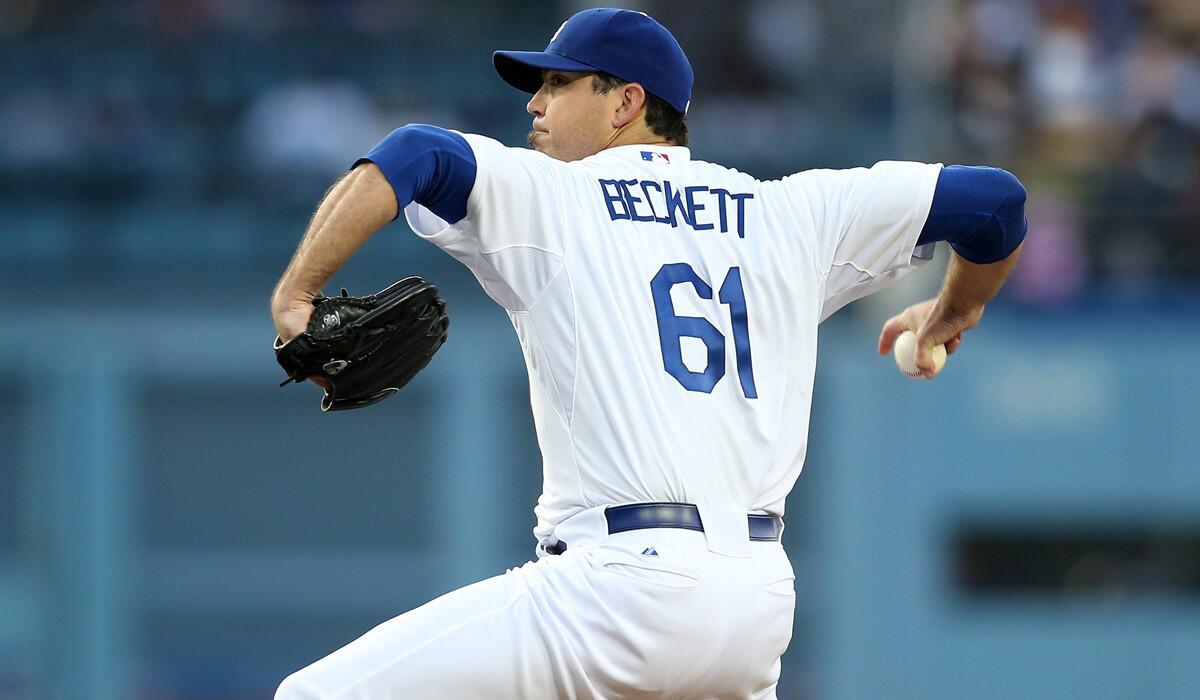 Dodgers starting pitcher Josh Beckett had another solid outing on Thursday against the Giants, giving up one run and five hits over 6 2/3 innings.