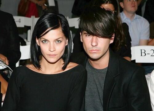 DJ's Leigh Lezark, left, and Geordon Nicol of the MisShapes at the Davidelfin spring 2010 fashion show in New York.