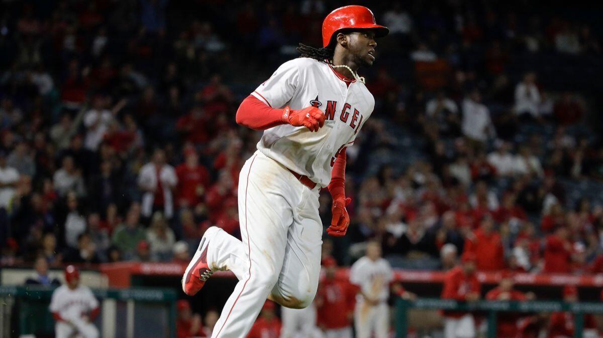 The Angels' Cameron Maybin said that he hasn't heard fans shout racial epithets in his major league career but he has heard "of things like that happening in Boston."