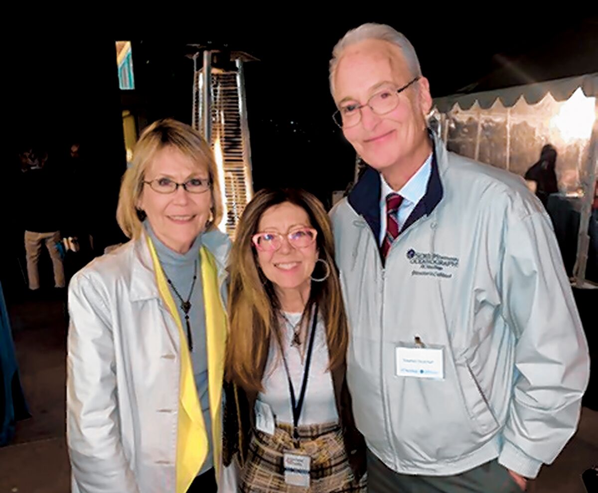 Margaret Leinen, director Scripps Institution of Oceanography; Kitchen Shrink Catharine Kaufman; and Stephen Strachan, chair of the Director’s Council at SIO. Scripps Institution of Oceanography's "Fishing for the Future: A Celebration of Sustainable Seafood" event was held Jan. 29, 2020 to benefit SIO's Marine Conservation and Technology Facility in La Jolla.