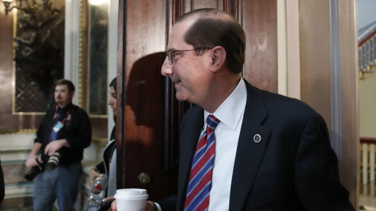 Health and Human Services Secretary Alex Azar: Shrinking Medicaid as fast as he can?