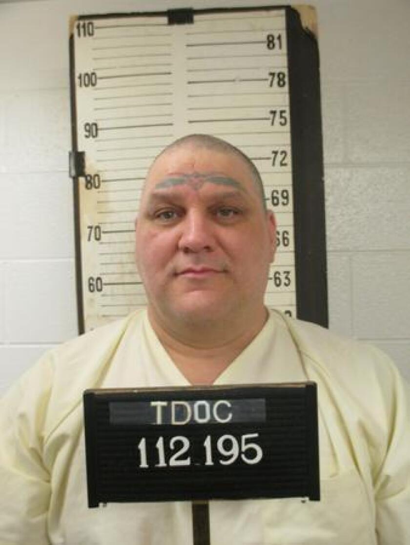 This photo provided by Tennessee Department of Correction shows death row inmate Stephen Hugueley. Hugueley has died three days after the state filed a motion to set his execution date. Attorney Amy Harwell says she received a call just before 6 a.m. Friday, July 16, 2021, from a Tennessee Department of Correction chaplain notifying her of Hugueley’s death. (Tennessee Department of Correction via AP)