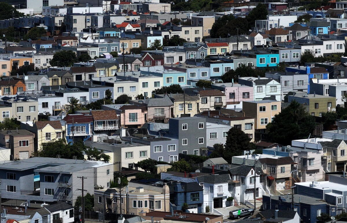 Homes in a neighborhood in San Francisco.