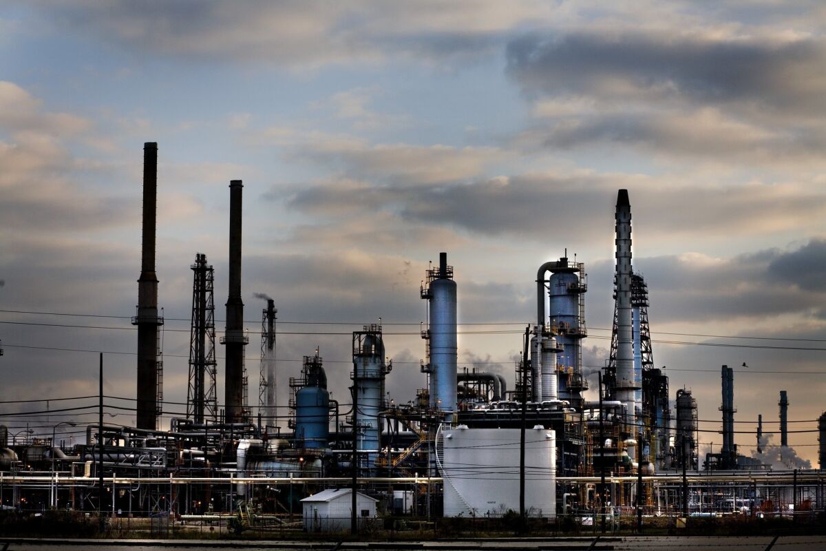 The Baytown Exxon gas refinery, seen in 2006, produced more processed oil than any other facility in the United States.