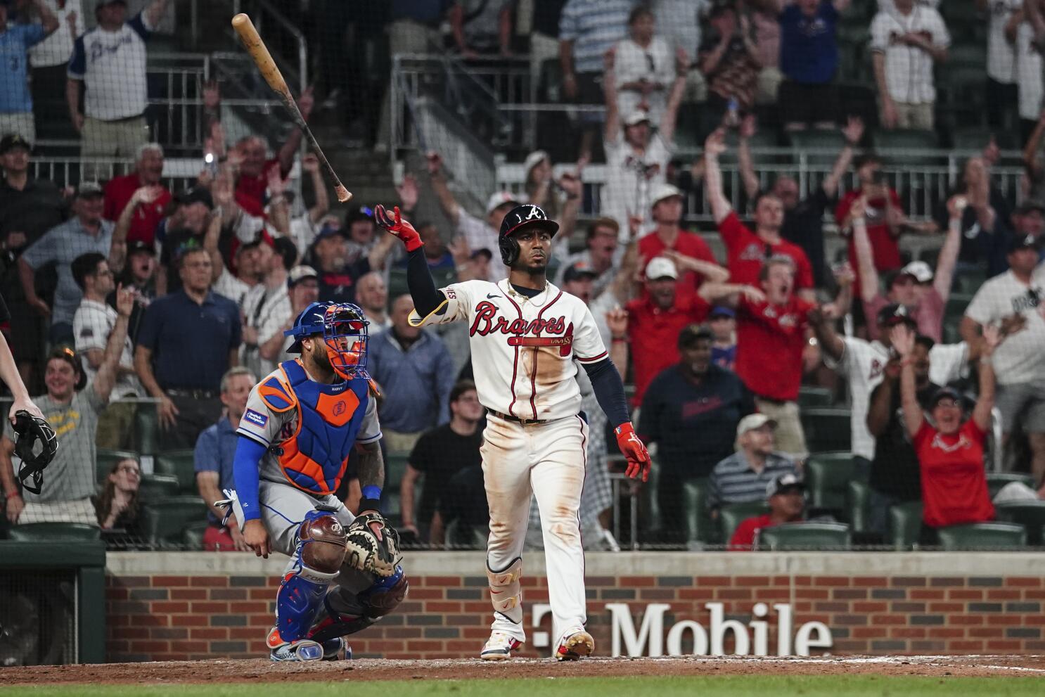 Albies hits 3-run homer in 10th, Braves rally to beat reeling Mets 13-10  for 3-game sweep - The San Diego Union-Tribune