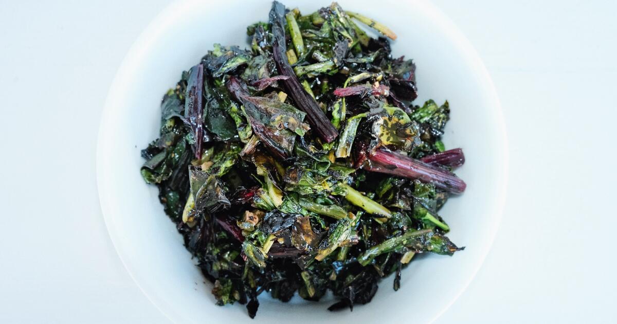 Grilled Beet Greens Recipe from Fountain Grains & Greens