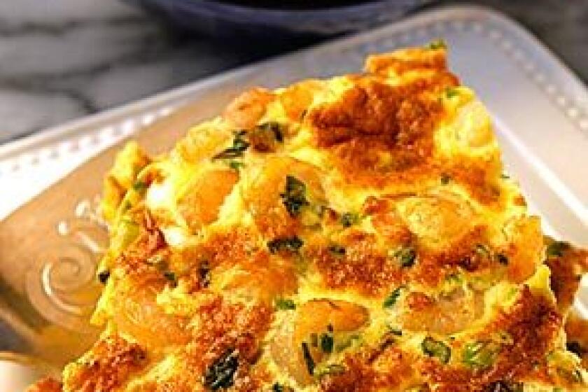 The shrimp and basil frittata is a snap to make and is one of the tastiest variations.