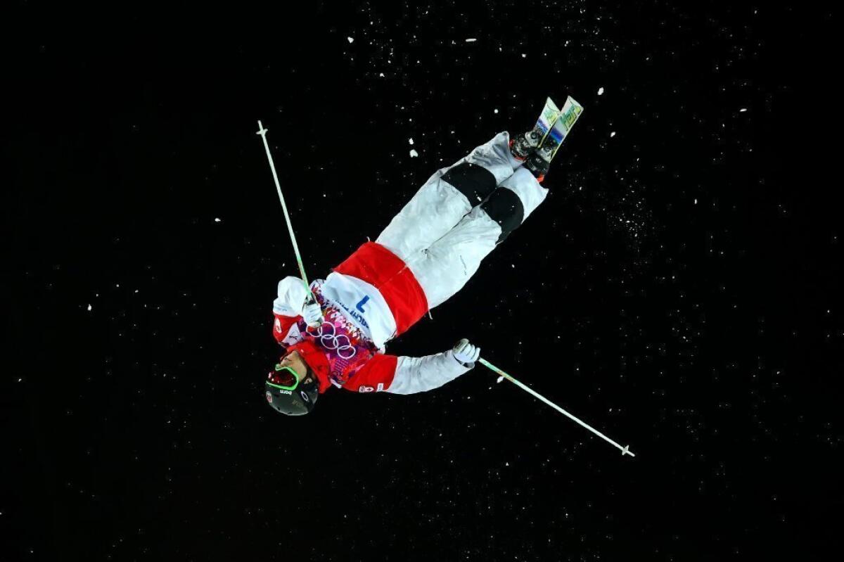 Alex Bilodeau during his gold-medal winning performance.
