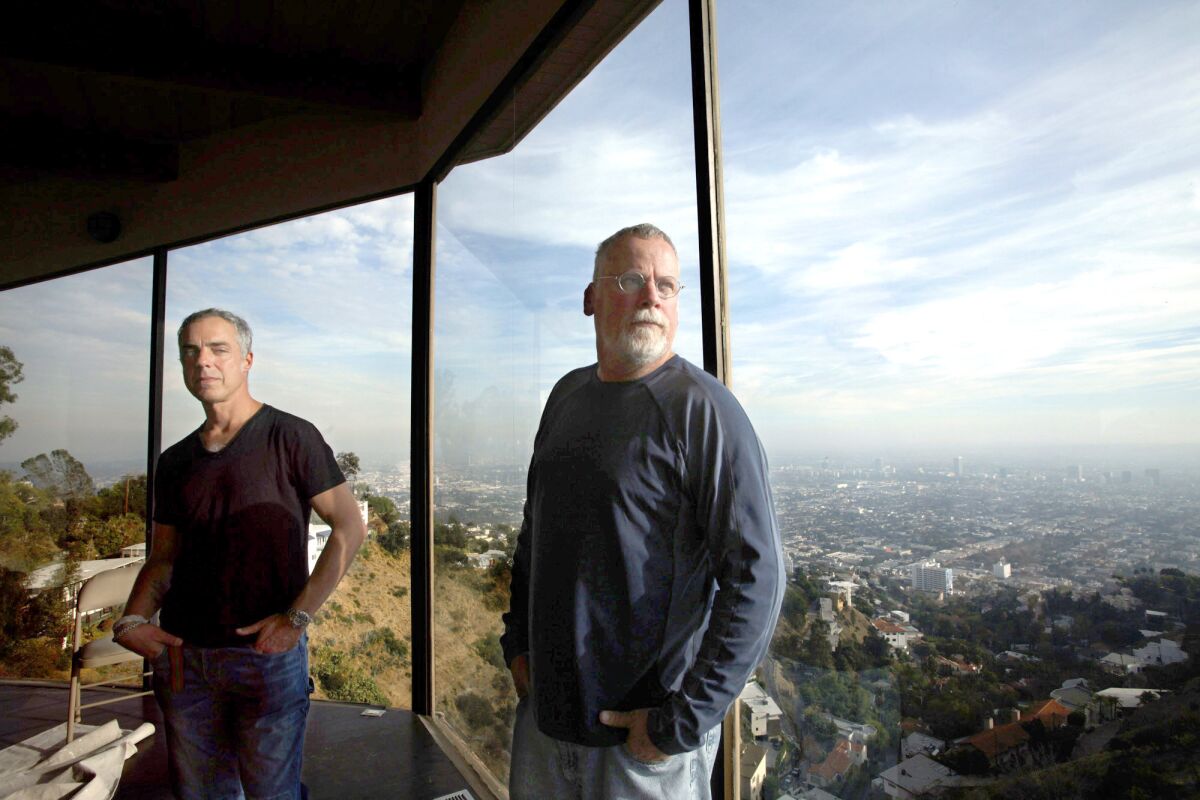 Actor Titus Welliver, left, and mystery writer Michael Connelly are working together on the Amazon series "Bosch."