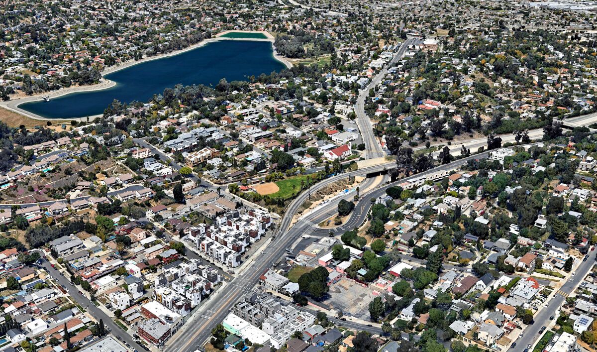 Aerial view of part of Silver Lake