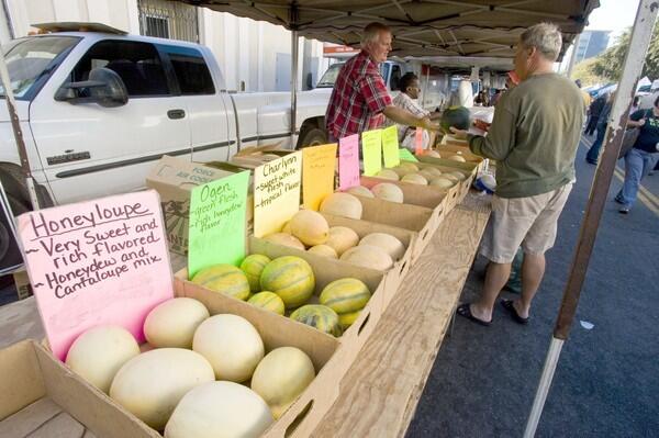 At the farmers market