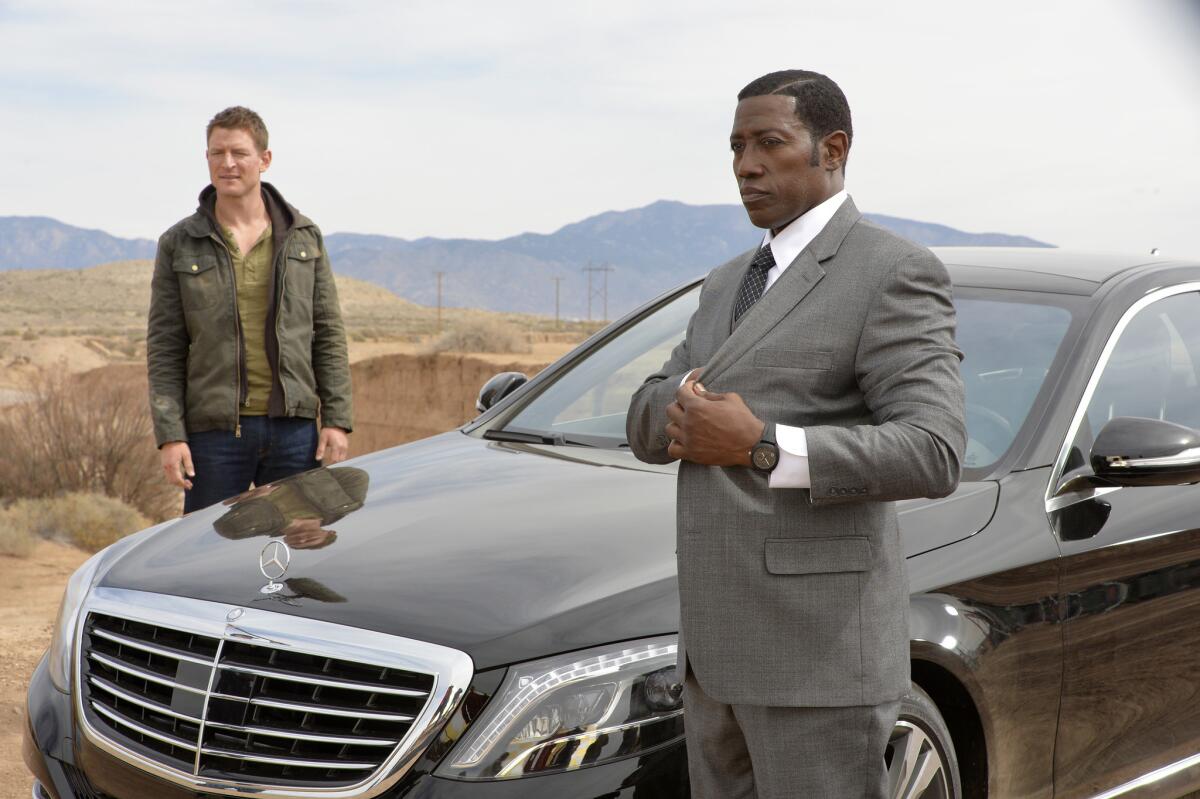 Philip Winchester, left, and Wesley Snipes in "The Player."