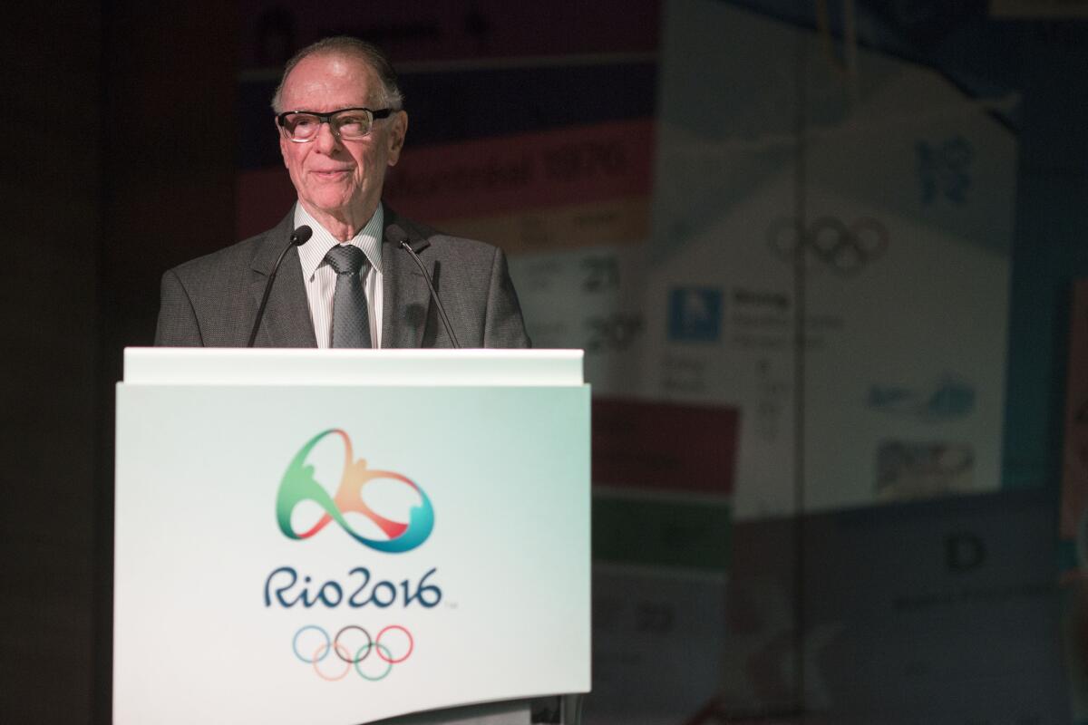 Lead organizer Carlos Nuzman speaks at a May 20 news conference at Rio 2016 headquarters.