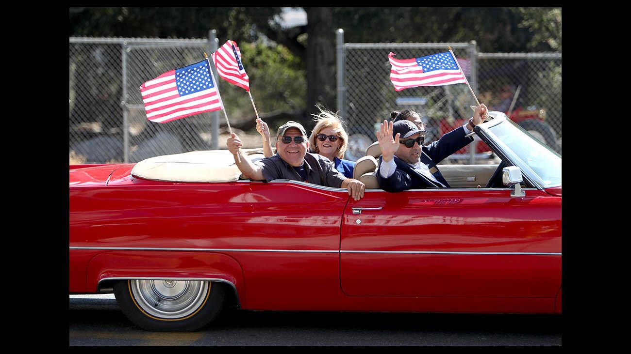 Photo Gallery: The Crescenta Valley Chamber of Commerce Remembrance Motorcade passed by local schools and fire stations