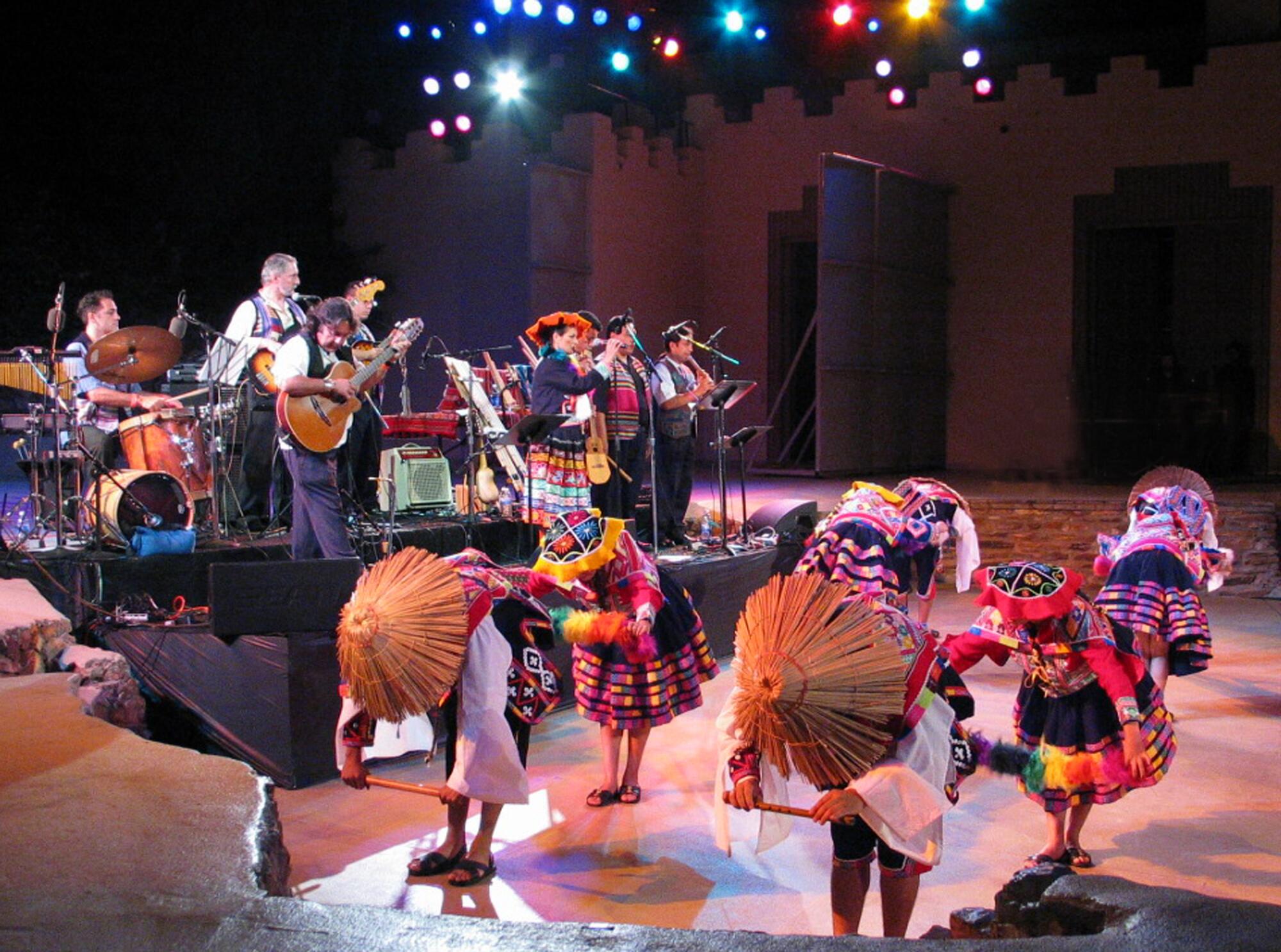 Inca, the Peruvian Ensemble performs.