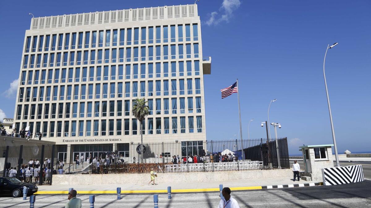The U.S. embassy in Havana in August 2015.