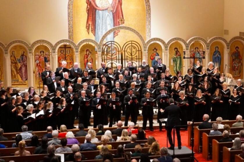 San Diego Master Chorale will perform Sunday, April 28, at St. James by-the-Sea Episcopal Church in La Jolla.